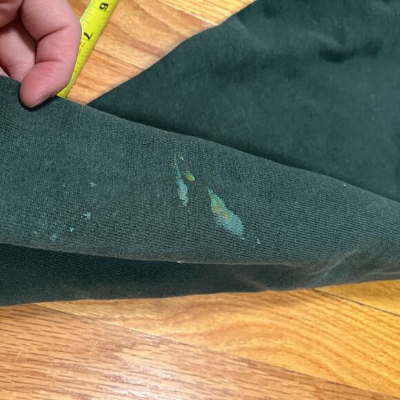 Vintage Reverse Weave Champion Cropped Crewneck XL Grunge Thrashed Paint USA - Picture 7 of 9